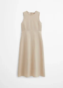 Leinenkleid shaped mit nahtfeinem Reißverschluss