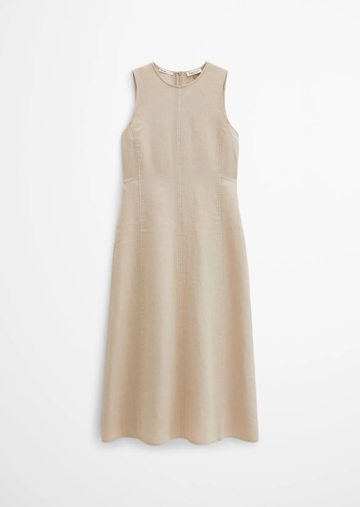 Leinenkleid shaped mit nahtfeinem Reißverschluss