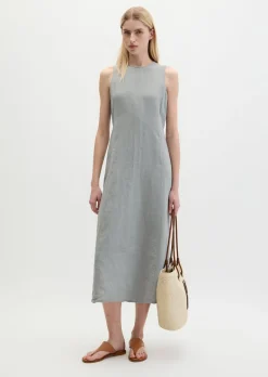 Leinenkleid shaped mit nahtfeinem Reißverschluss