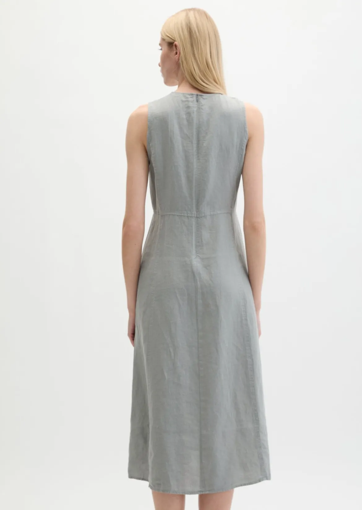 Leinenkleid shaped mit nahtfeinem Reißverschluss