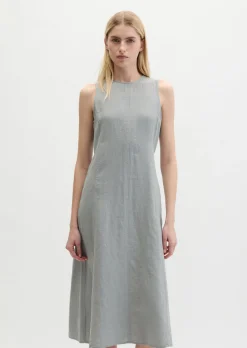 Leinenkleid shaped mit nahtfeinem Reißverschluss