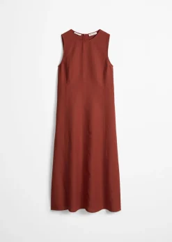 Leinenkleid shaped mit nahtfeinem Reißverschluss