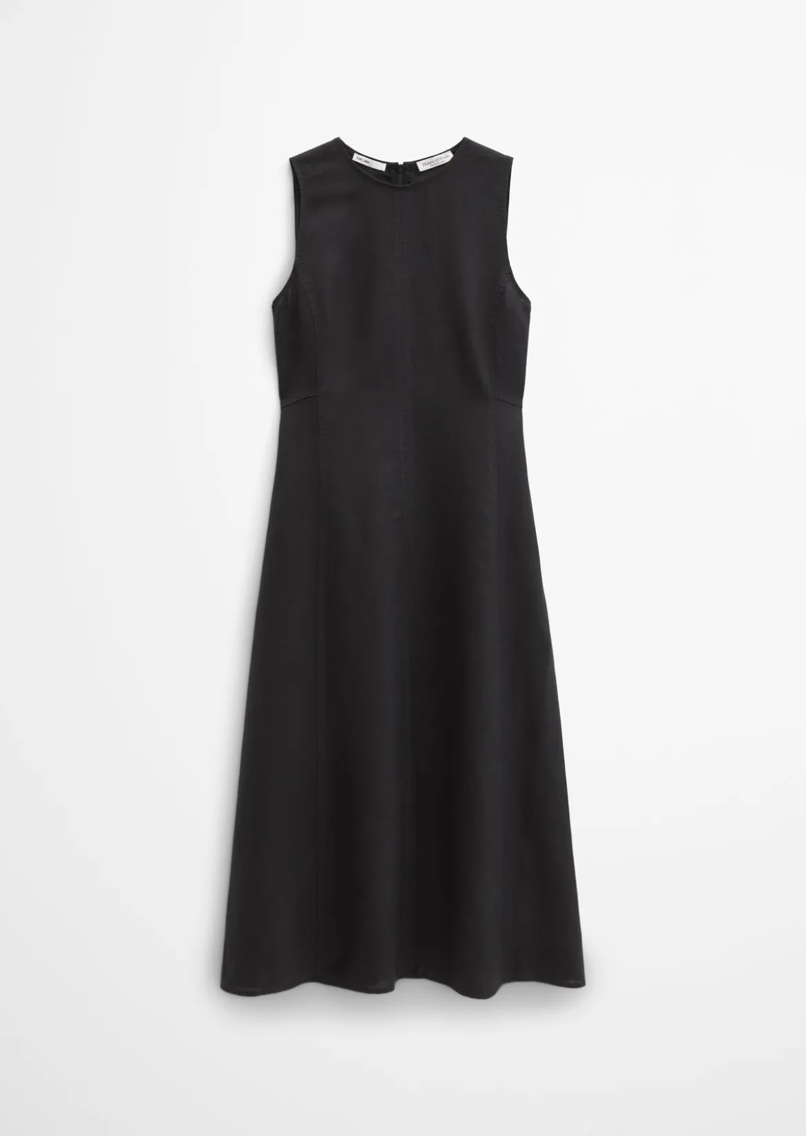 Leinenkleid shaped mit nahtfeinem Reißverschluss
