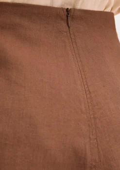 Leinenrock A-Shape mit nahtfeinem Reißverschluss