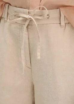 Leinenshorts relaxed mit elastischem Bund