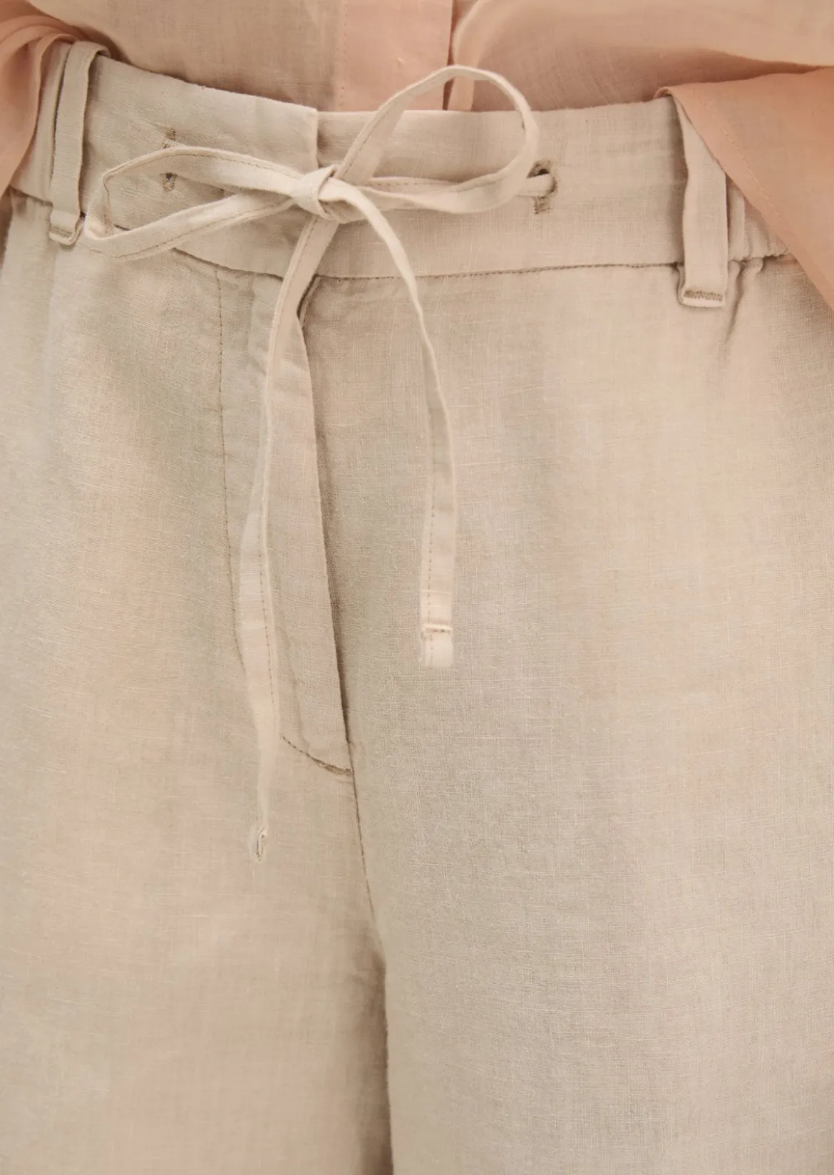 Leinenshorts relaxed mit elastischem Bund