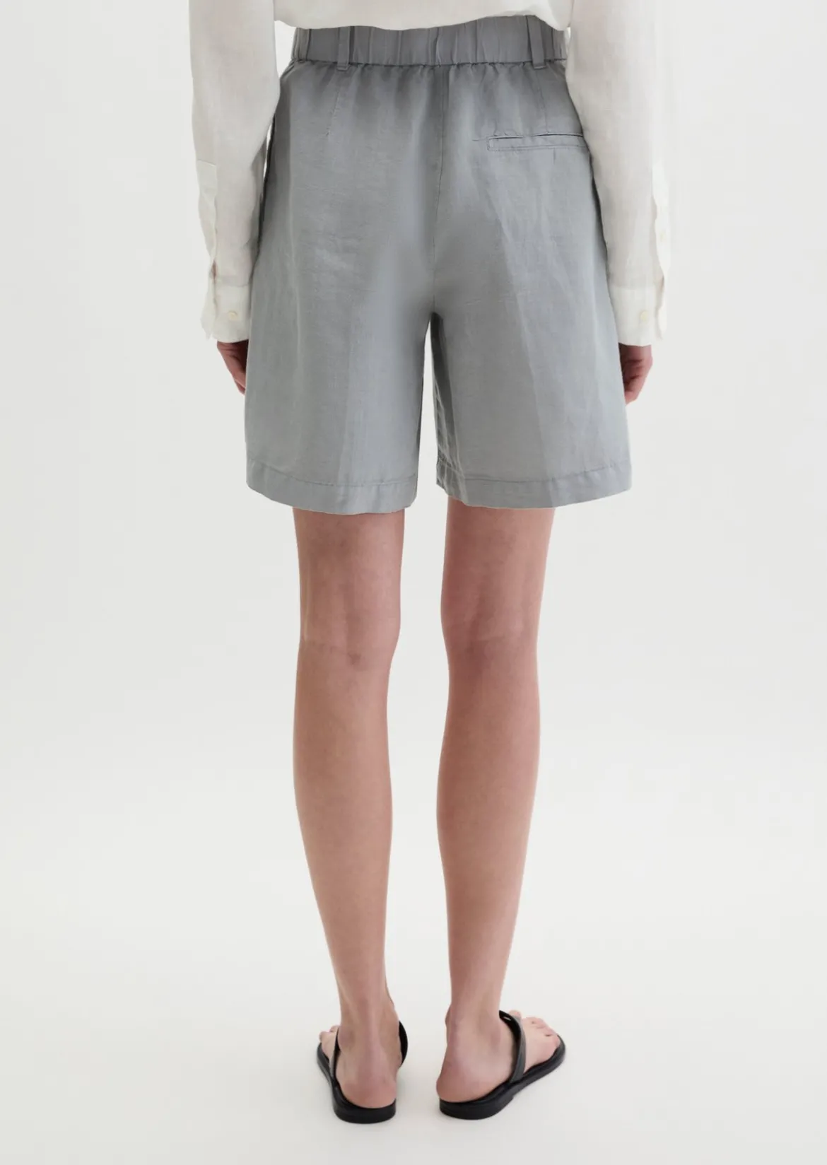 Leinenshorts relaxed mit elastischem Bund