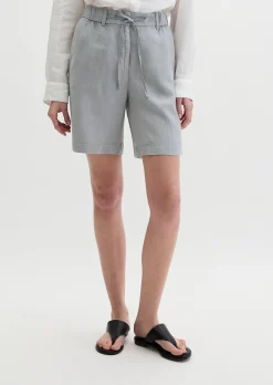 Leinenshorts relaxed mit elastischem Bund