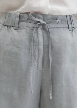 Leinenshorts relaxed mit elastischem Bund