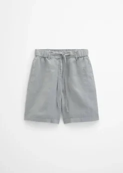 Leinenshorts relaxed mit elastischem Bund
