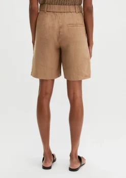 Leinenshorts wide mit elastischem Tunnelzug-Bund