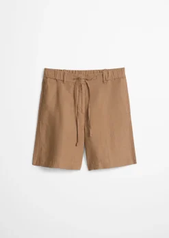 Leinenshorts wide mit elastischem Tunnelzug-Bund