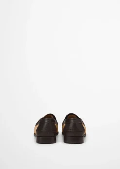 Loafer Model Fiona aus luftigem Raffiabast mit Leder