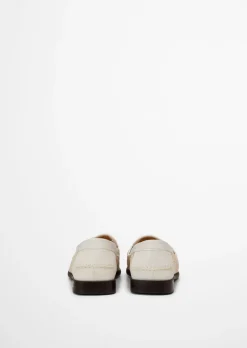 Loafer Model Fiona aus luftigem Raffiabast mit Leder