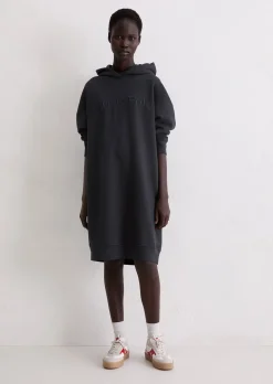 Logo-Hoodie-Kleid relaxed aus reiner Bio-Baumwolle