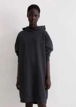 Logo-Hoodie-Kleid relaxed aus reiner Bio-Baumwolle