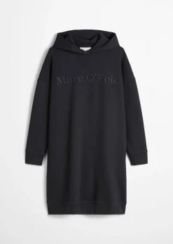 Logo-Hoodie-Kleid relaxed aus reiner Bio-Baumwolle