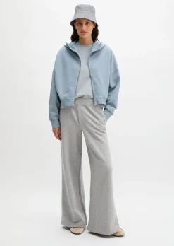 Logo-Hoodie-Sweatjacke relaxed mit recycelter Baumwolle