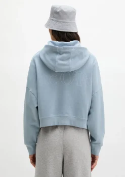Logo-Hoodie-Sweatjacke relaxed mit recycelter Baumwolle