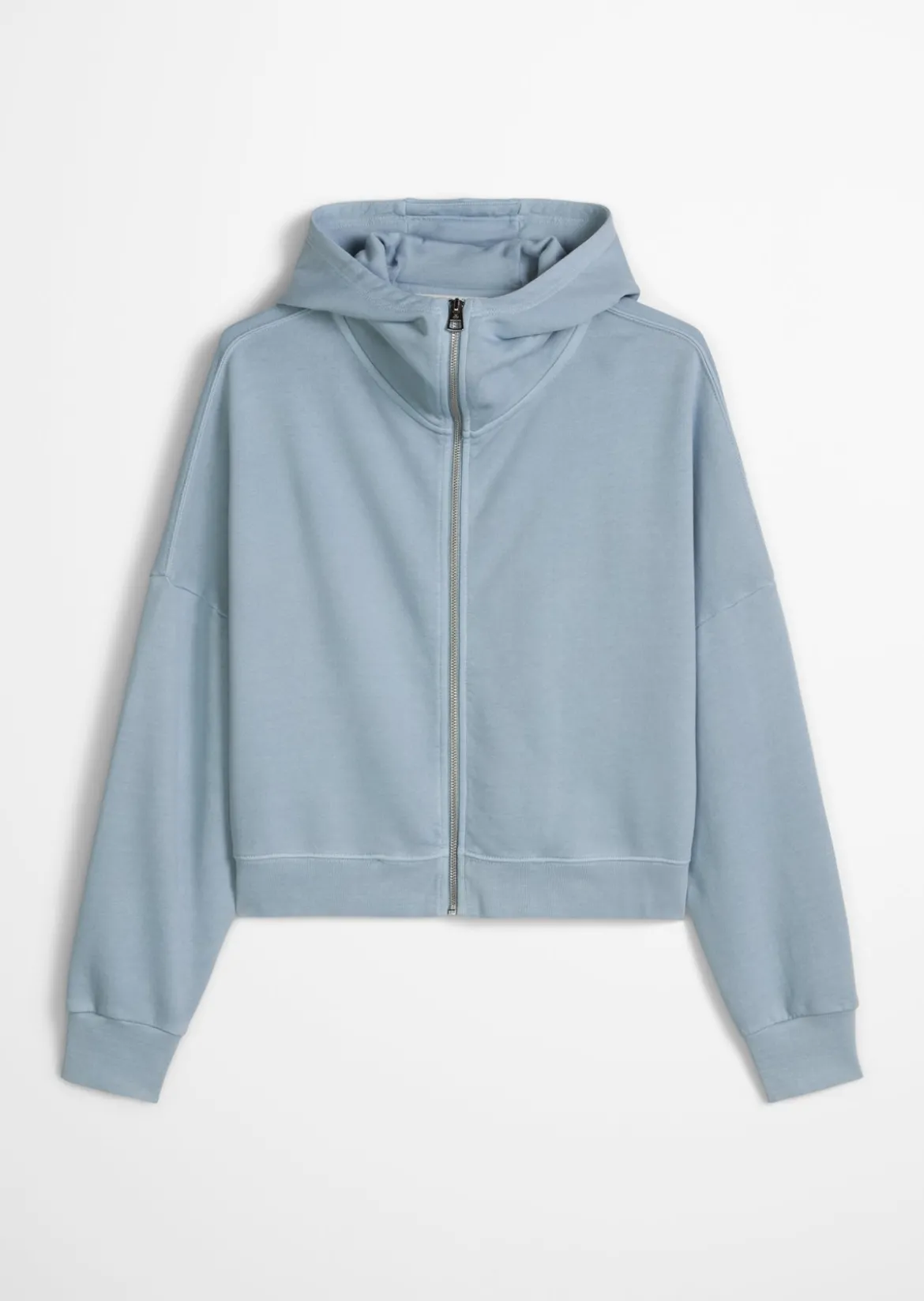 Logo-Hoodie-Sweatjacke relaxed mit recycelter Baumwolle