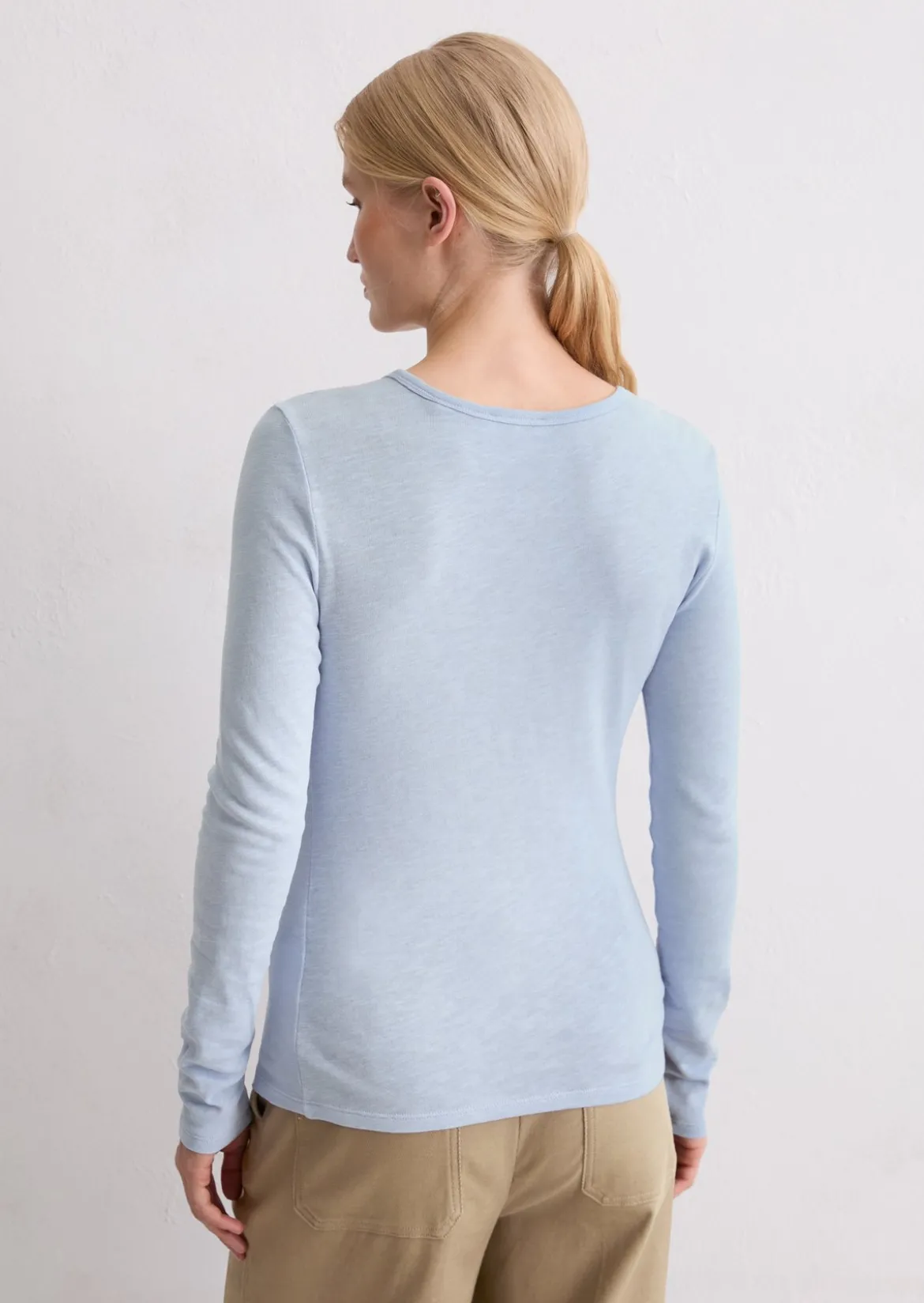 Logo-Longsleeve regular aus Slub Jersey