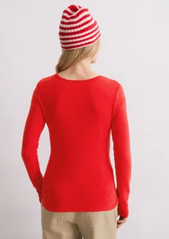 Logo-Longsleeve regular aus Slub Jersey