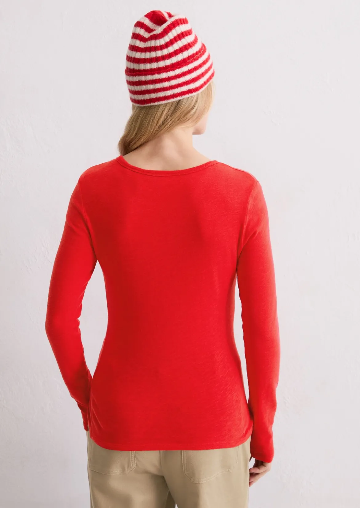 Logo-Longsleeve regular aus Slub Jersey