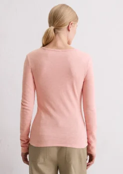 Logo-Longsleeve regular aus Slub Jersey