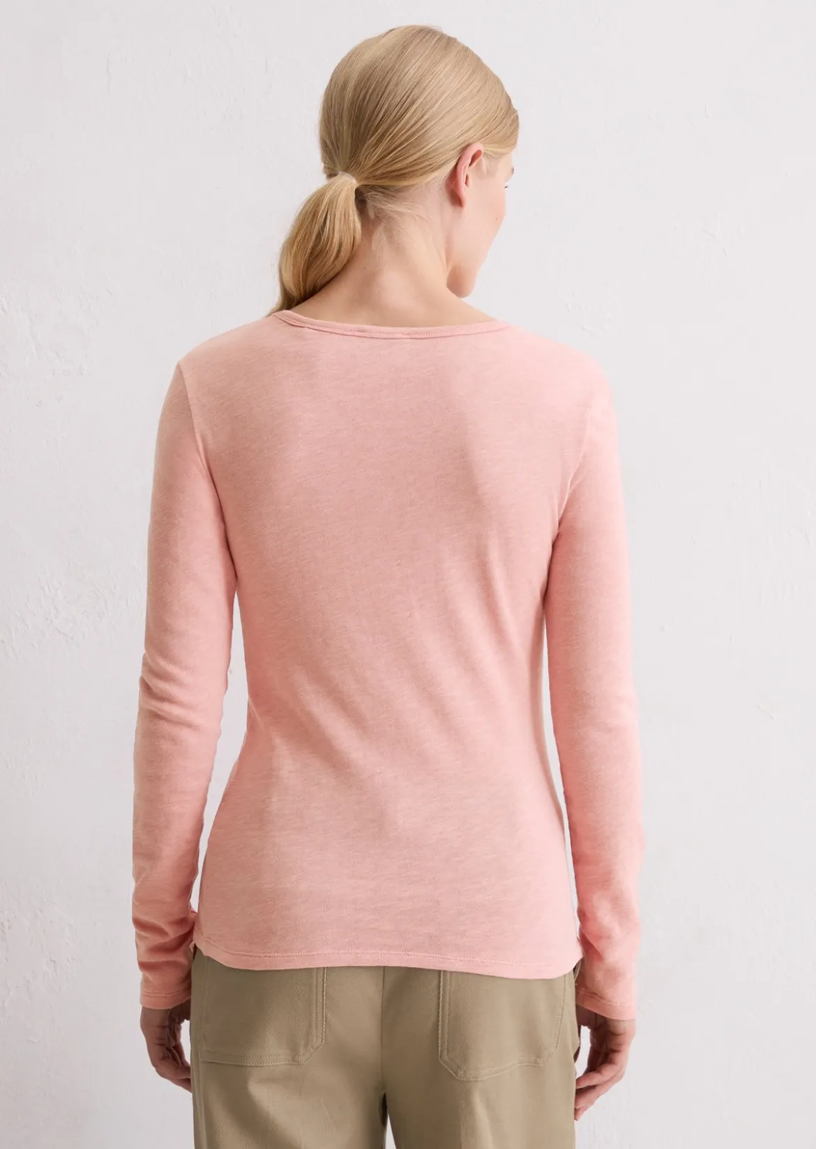 Logo-Longsleeve regular aus Slub Jersey