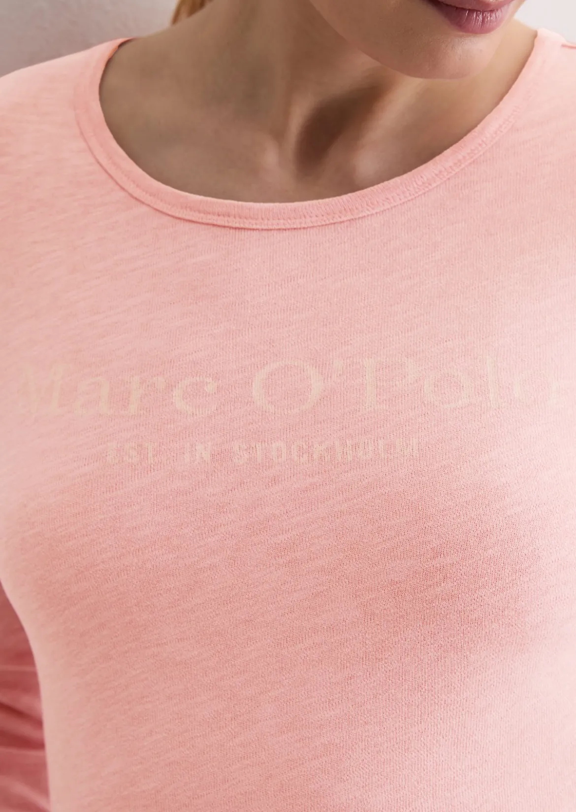 Logo-Longsleeve regular aus Slub Jersey