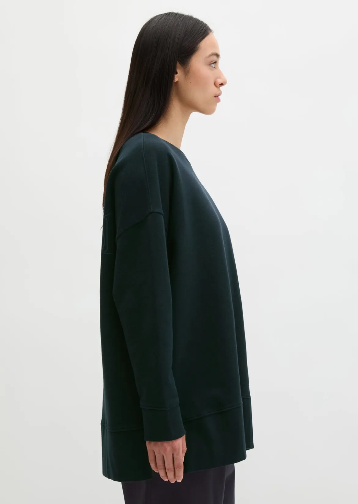 Logo-Sweatshirt loose aus Organic Cotton