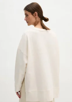 Logo-Sweatshirt loose aus Organic Cotton