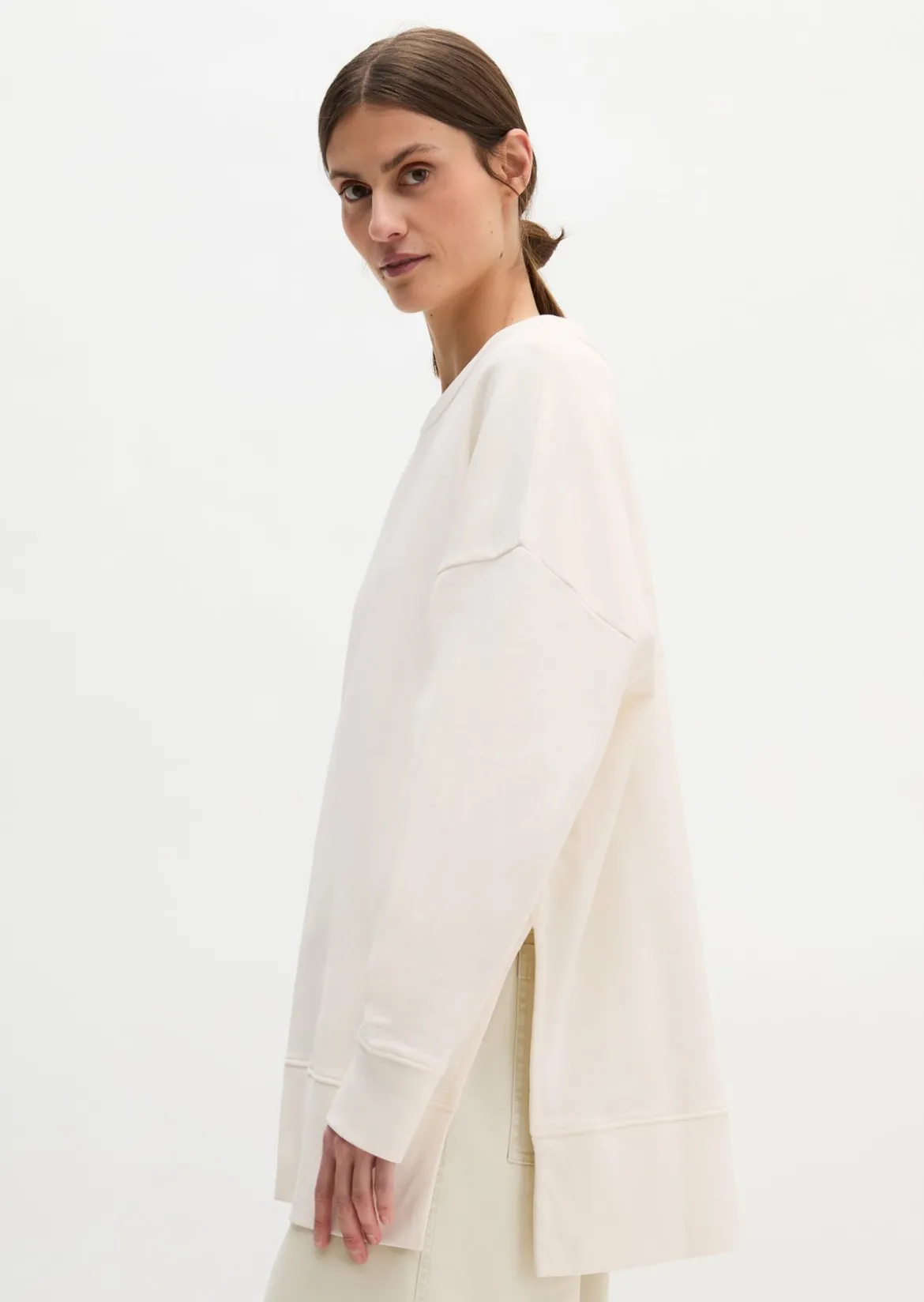 Logo-Sweatshirt loose aus Organic Cotton