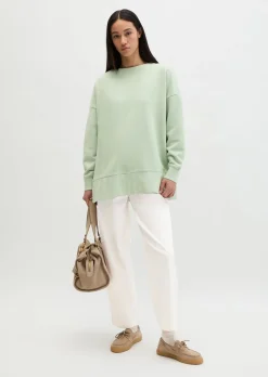 Logo-Sweatshirt loose mit recycelter Baumwolle
