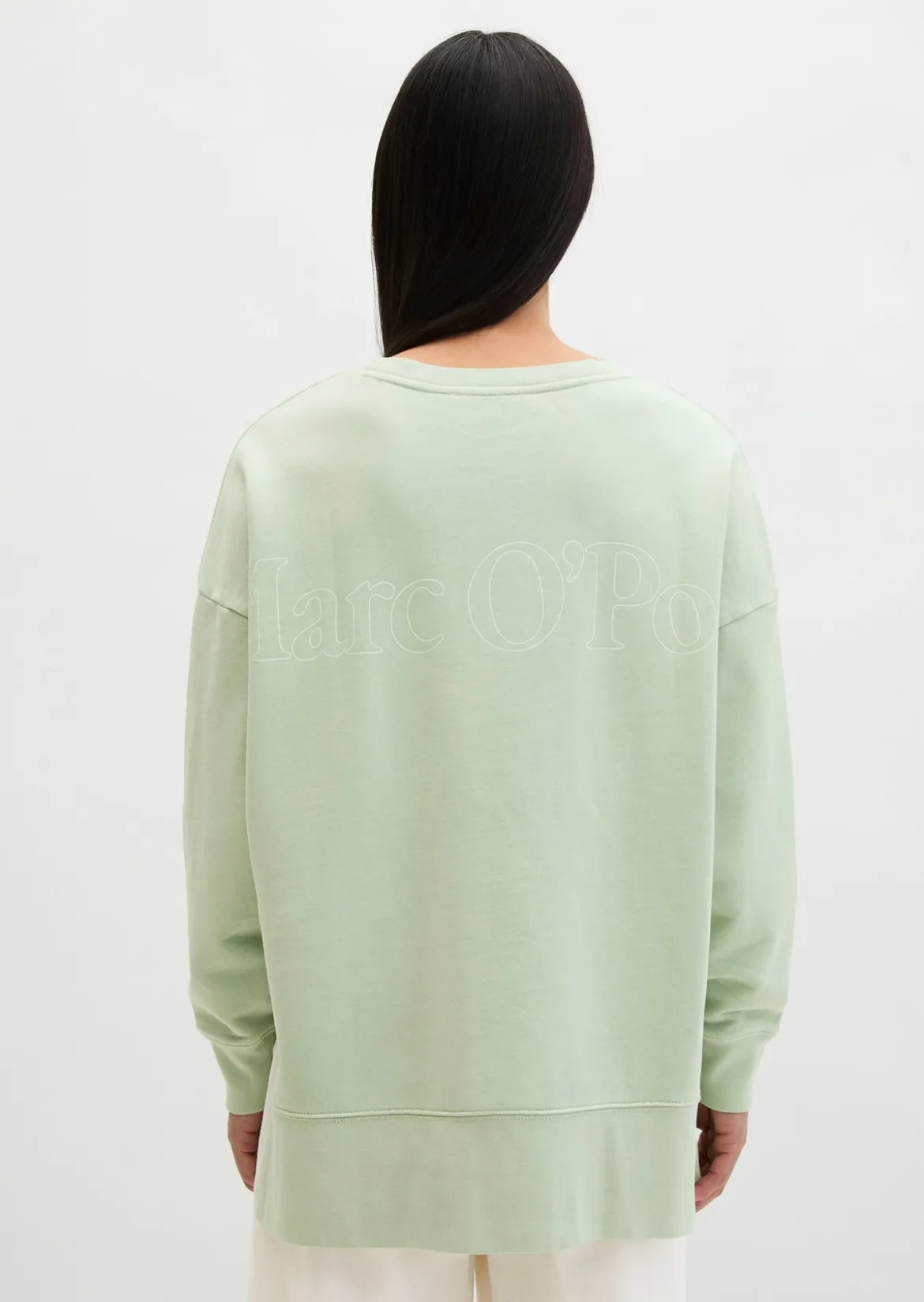 Logo-Sweatshirt loose mit recycelter Baumwolle