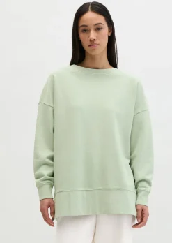 Logo-Sweatshirt loose mit recycelter Baumwolle