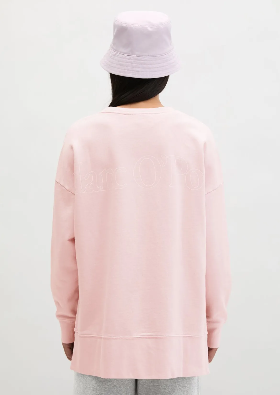 Logo-Sweatshirt loose mit recycelter Baumwolle