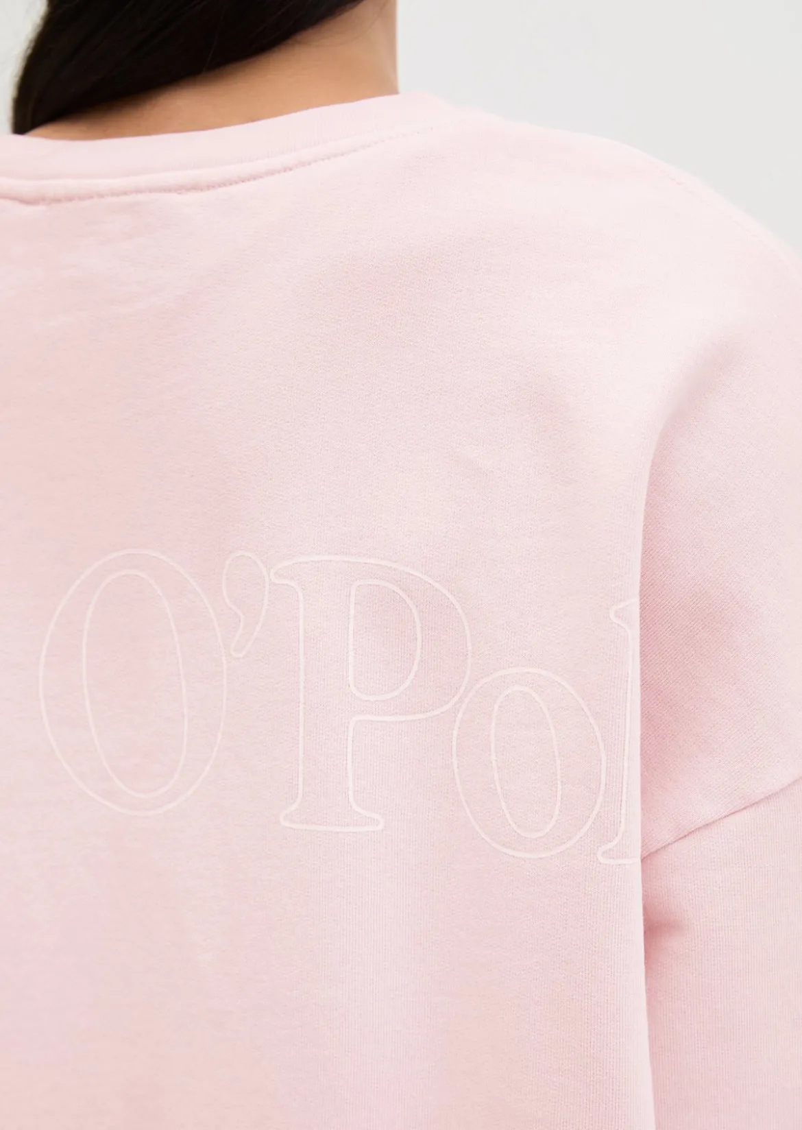 Logo-Sweatshirt loose mit recycelter Baumwolle