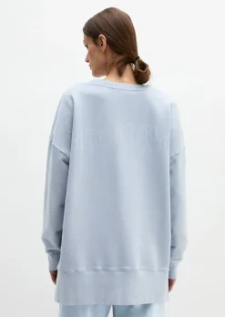 Logo-Sweatshirt loose mit recycelter Baumwolle
