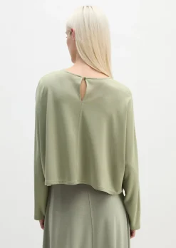 Longsleeve cropped aus LENZING™ ECOVERO™