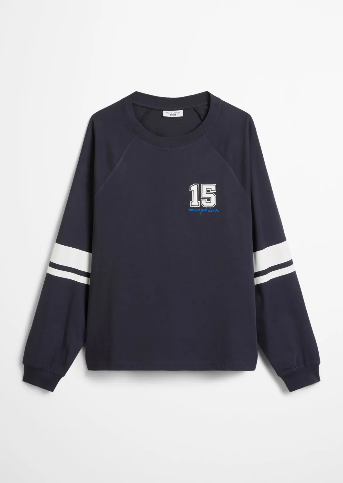 Longsleeve im College-Stil relaxed mit Streifen-Prints am Ärmel
