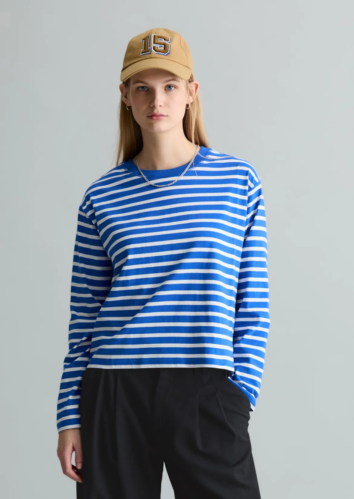 Longsleeve regular aus Heavy Slub Jersey