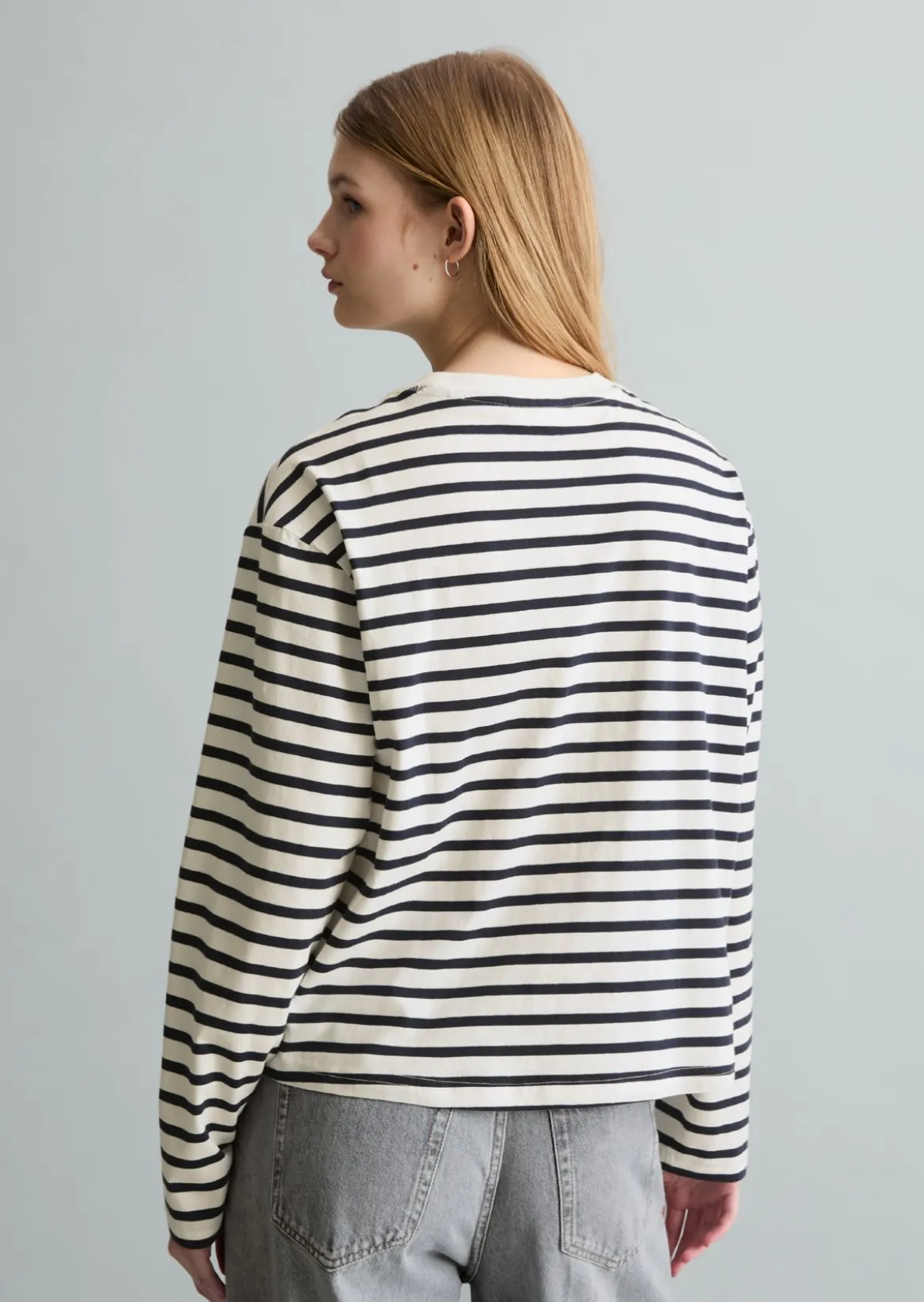 Longsleeve regular aus Heavy Slub Jersey