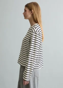 Longsleeve regular aus Heavy Slub Jersey