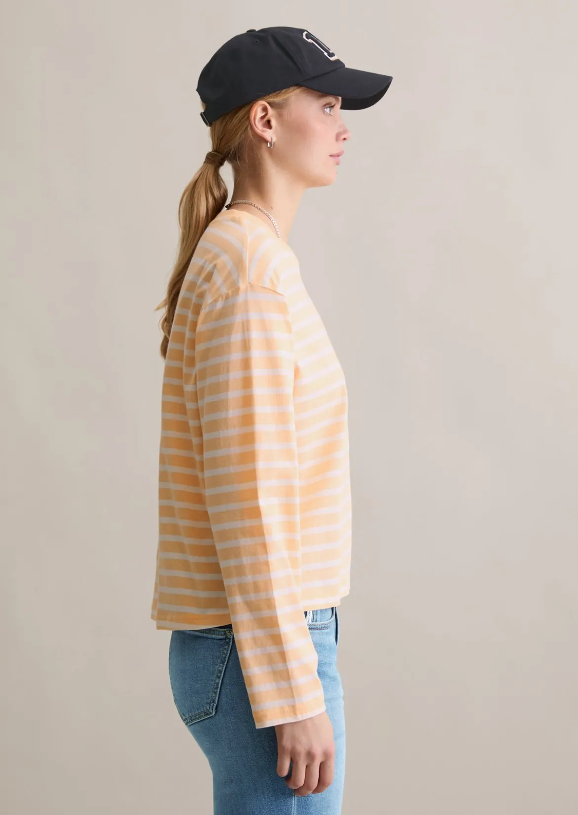 Longsleeve regular aus Heavy Slub Jersey