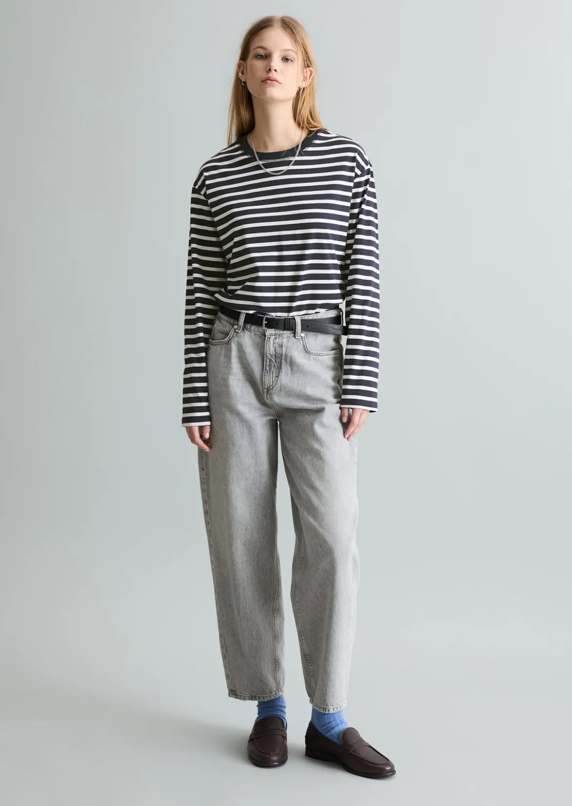 Longsleeve regular aus Heavy Slub Jersey