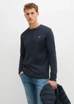 Longsleeve shaped aus reiner Bio-Baumwolle