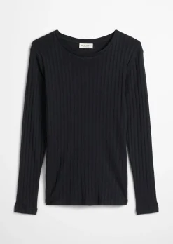 Longsleeve slim aus Organic-Cotton-Modal-Mix