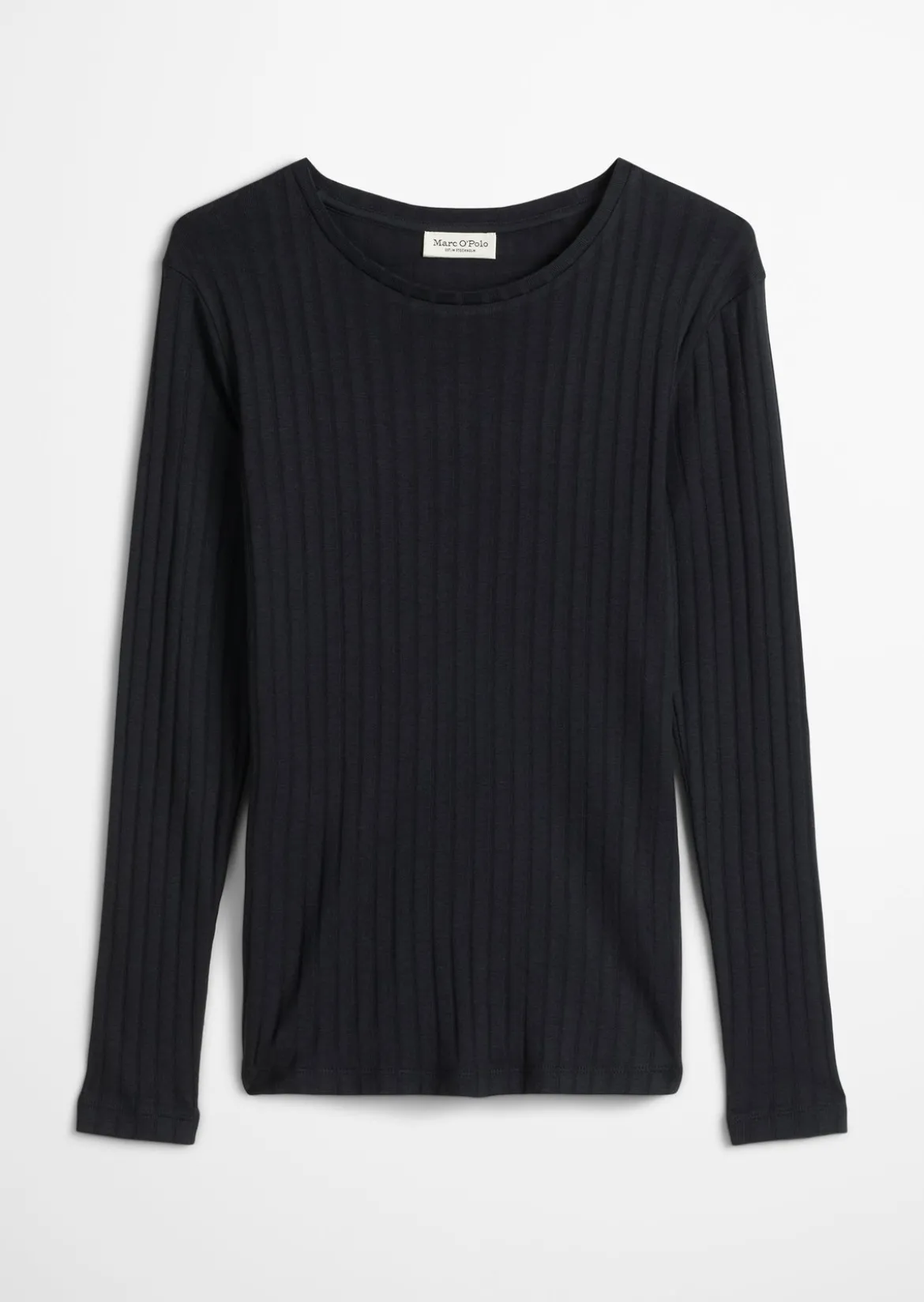 Longsleeve slim aus Organic-Cotton-Modal-Mix