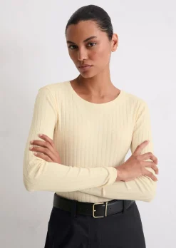 Longsleeve slim aus Organic-Cotton-Modal-Mix
